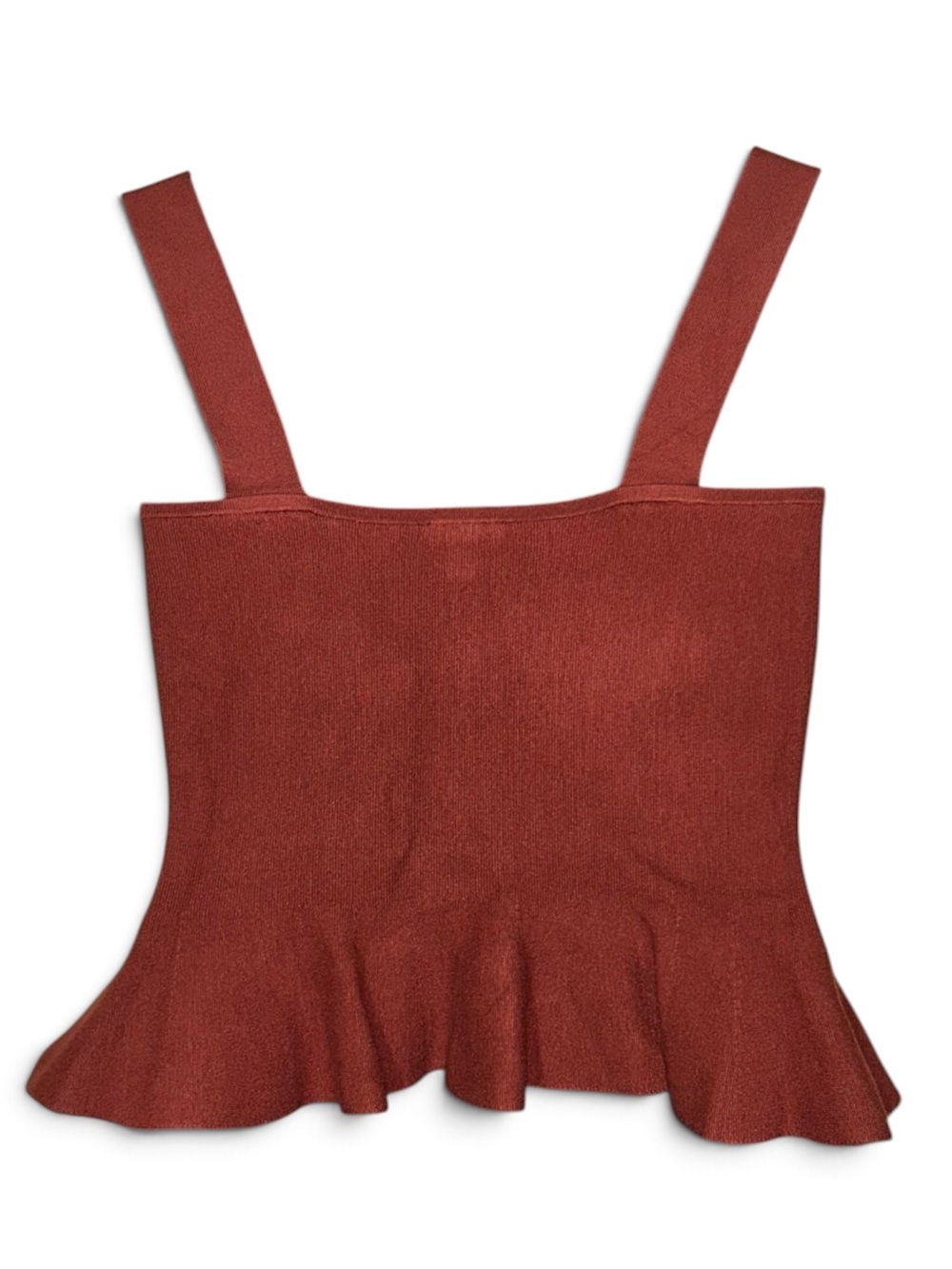 Express Rust Ruffled Bustier Tank - Picture 2 of 4